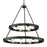 Golden Lighting Castile 15 Light 32" Chandelier, Matte Black - 1019-69BLK