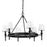 Golden Lighting Edinburgh 6 Light Chandelier, Black/Modern White