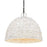 Golden Lighting Rue 5 Light Pendant, Black/Painted Sweet Grass - 1081-5PBLK-PSG