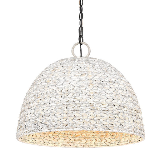 Golden Lighting Rue 5 Light Pendant, Black/Painted Sweet Grass - 1081-5PBLK-PSG