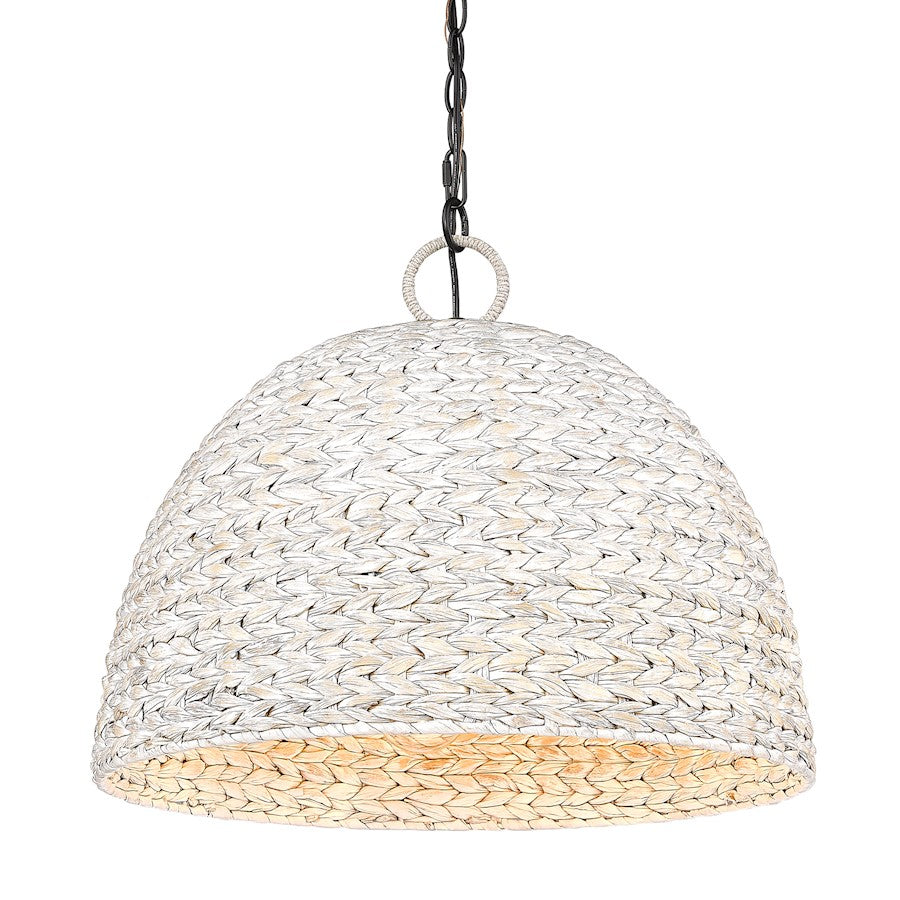 Golden Lighting Rue 5 Light Pendant, Black/Painted Sweet Grass - 1081-5PBLK-PSG