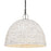 Golden Lighting Rue 5 Light Pendant, Black/Painted Sweet Grass