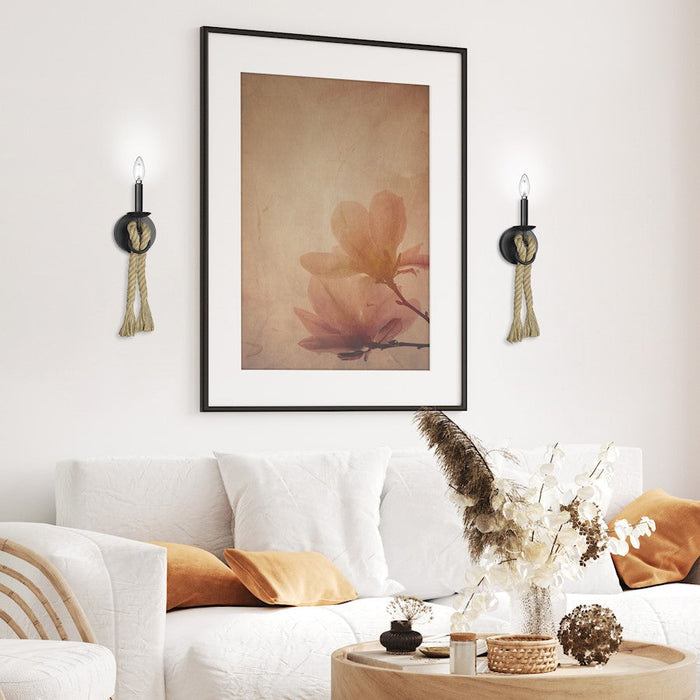 Golden Lighting Marissa 1 Light Wall Sconce, Matte Black