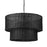 Golden Lighting Erma Chandelier, Matte Black/Black Wicker