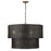 Golden Lighting Erma Chandelier, Matte Black/Black Wicker