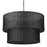 Golden Lighting Erma Chandelier, Matte Black/Black Wicker