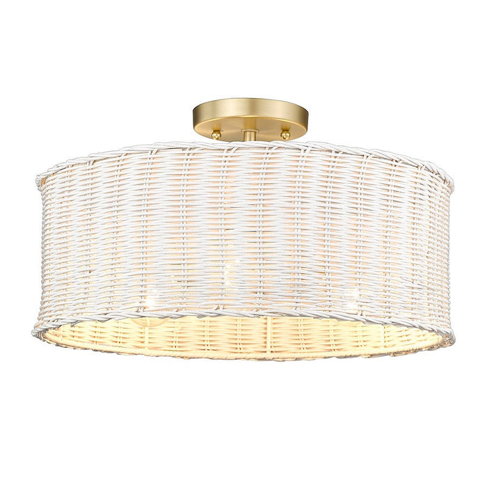 Golden Lighting Erma 3-Light Semi Flush Mount