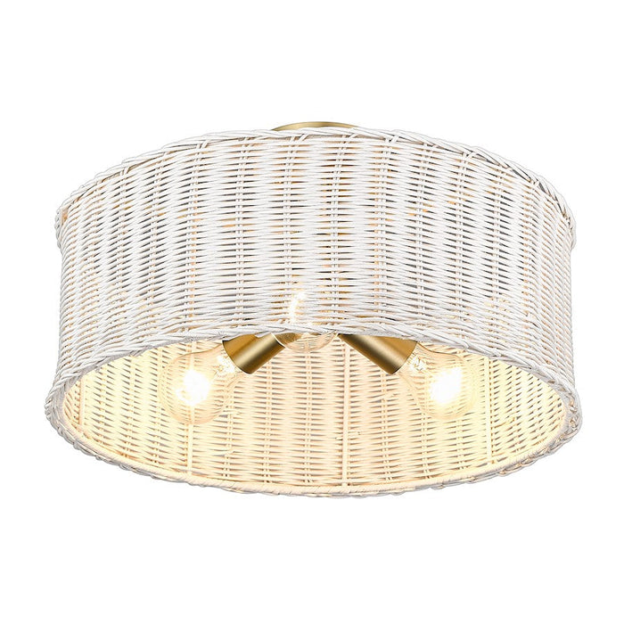 Golden Lighting Erma 3-Light Semi Flush Mount