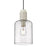 Golden Lighting Pedra 1 Light Small Pendant, BK/Hammered Clear - 1086-SBLK-HCG