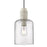 Golden Lighting Pedra 1 Light Small Pendant, BK/Hammered Clear