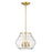 Golden Lighting Annette 3-Light Pendant, Bronze/Clear Glass - 1087-3PBCB-CLR