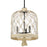 Golden Lighting ssau 3 Light Pendant, Black/Hammered Clear - 1090-3PBLK-HCG