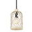 Golden Lighting Nassau 1 Light Mini Pendant, Black/Hammered - 1090-M1LBLK-HCG