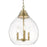 Golden Lighting Ariella 3 Light Pendant/Hammered Clear