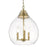 Golden Lighting Ariella 3 Light Pendant, Bronze/Hammered Clear - 1094-3PBCB-HCG