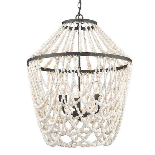 Golden Lighting Haven 3 Light Pendant, Antique Black Iron - 1101-3PABI