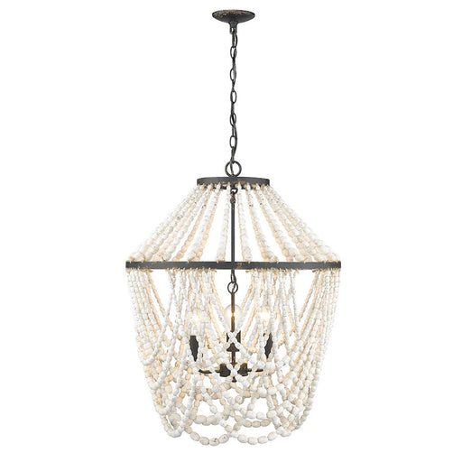 Golden Lighting Haven 3 Light Pendant, Antique Black Iron