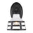 Golden Lighting Locklyn 1 Light Wall Sconce Vanity, Black/White