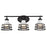 Golden Lighting Locklyn 3 Light Bath Vanity, Black/White