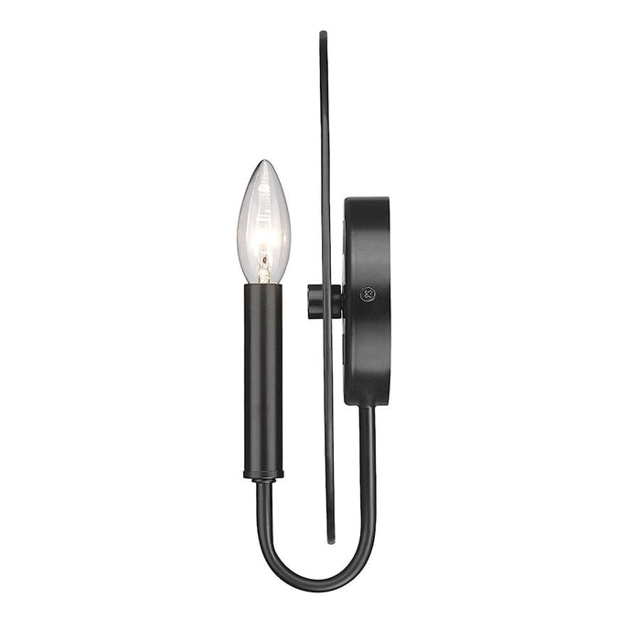 Golden Lighting Tessa 1-Light Wall Sconce, Matte Black