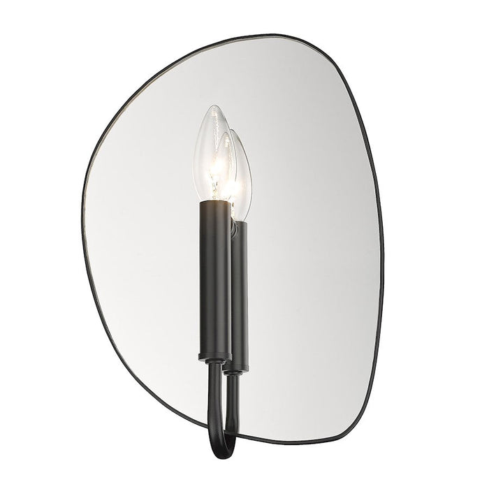 Golden Lighting Tessa 1-Light Wall Sconce, Matte Black