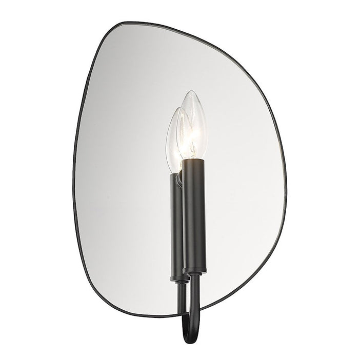 Golden Lighting Tessa 1-Light Wall Sconce, Matte Black