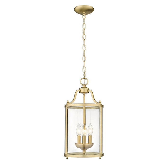 Golden Lighting Payton 3-Light Pendant, Bronze/Clear Glass