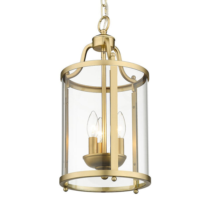 Golden Lighting Payton 3-Light Pendant, Bronze/Clear Glass