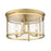 Golden Lighting Payton 3-Light Flush Mount, Bronze/Clear Glass - 1157-FMBCB