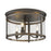 Golden Lighting Payton 3-Light Flush Mount, Bronze/Clear - 1157-FMRBZ