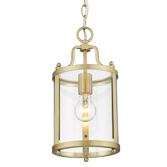 Golden Lighting Payton 1 Light Mini Pendant, Bronze/Clear - 1157-M1LBCB-CLR