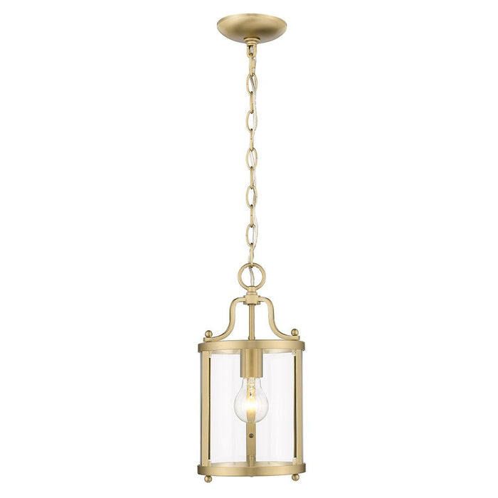 Golden Lighting Payton 1 Light Mini Pendant, Bronze/Clear