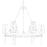 Golden Lighting Regent 6 Light Chandelier, White Plaster/Clear - 1210-6TWP