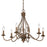 Golden Lighting Antoinette 6 Light Chandelier, Burnished Chestnut