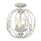 Golden Lighting Antoinette 3 Light Semi-Flush Mount, Oyster