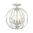 Golden Lighting Antoinette 3 Light Semi-Flush Mount, Oyster