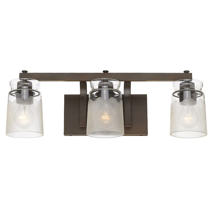 Golden Lighting Travers 3 Light Bath Vanity, Rubbed Bronze