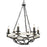 Golden Lighting Madera  Light Chandelier, Antique Black Iron