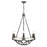 Golden Lighting Madera  Light Chandelier, Antique Black Iron