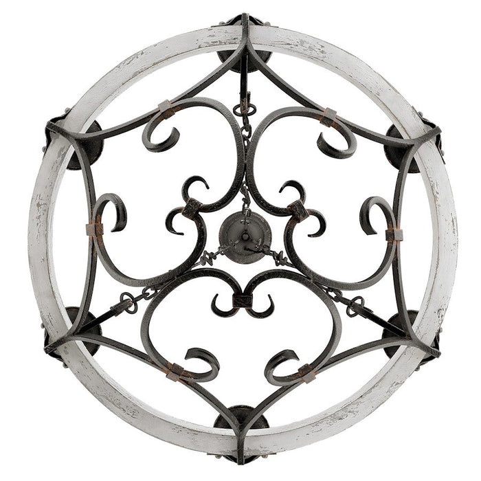 Golden Lighting Madera  Light Chandelier, Antique Black Iron