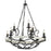 Golden Lighting Madera  Light Chandelier, Antique Black Iron