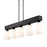 Golden Lighting Neela 5 Light Linear Pendant, Matte Black/Opal - 1830-LPBLK-OP