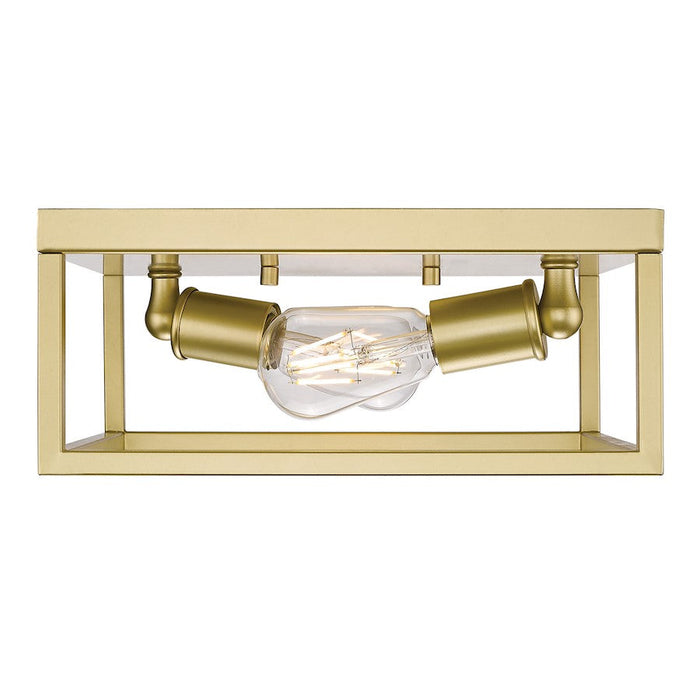 Golden Lighting Wesson 2 Light Flush Mount Olympic Gold