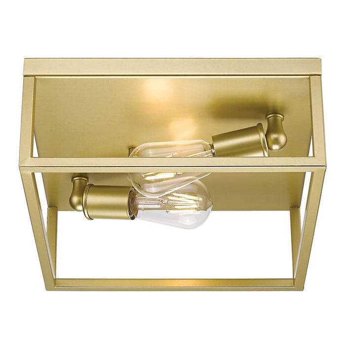 Golden Lighting Wesson 2 Light Flush Mount Olympic Gold