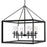 Golden Lighting Smyth Chandelier, Matte Black/Clear