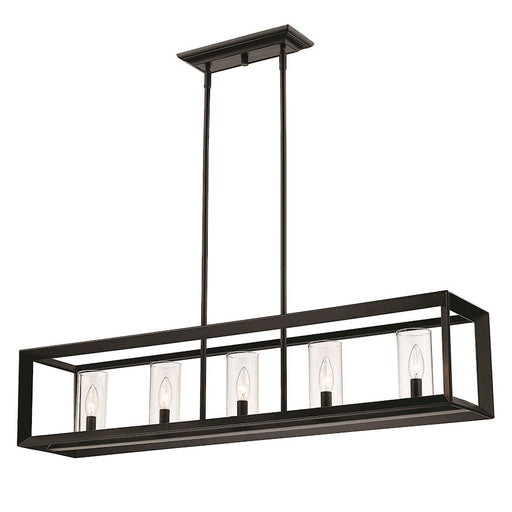 Golden Lighting Smyth Linear Pendant, Matte Black/Clear Glass - 2073-LPBLK-CLR