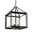 Golden Lighting Smyth 3 Light Convertible Pendant, Black/Clear - 2073-M3BLK-CLR