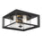 Golden Lighting Smyth 2 Light Outdoor Flush Mount, Black