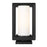 Golden Lighting Smyth 1-Light Outdoor Pier Mount, Black/Opal - 2073-OPRNB-OP