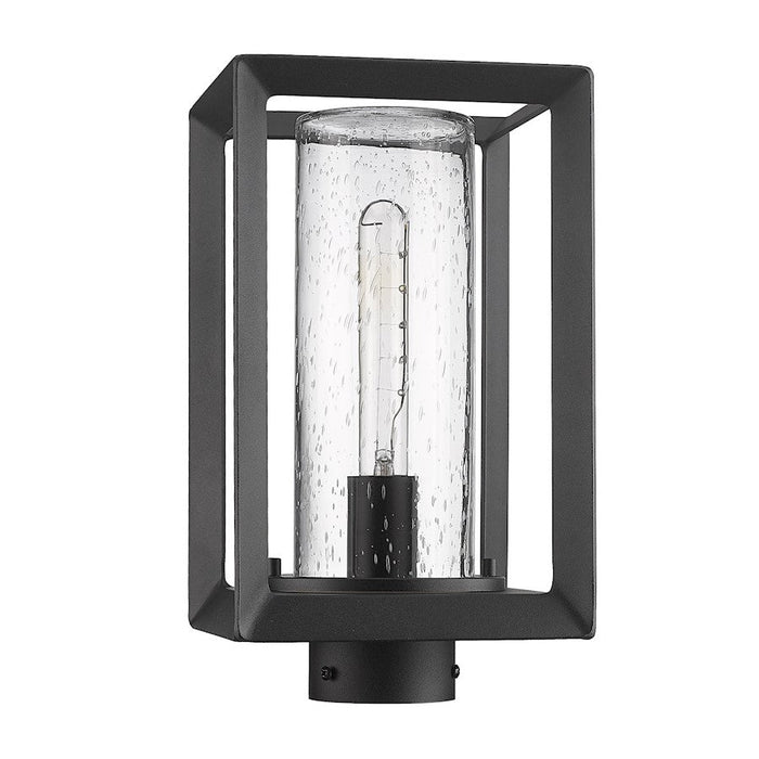 Golden Lighting Smyth 1-Light Outdoor Post Light, Black